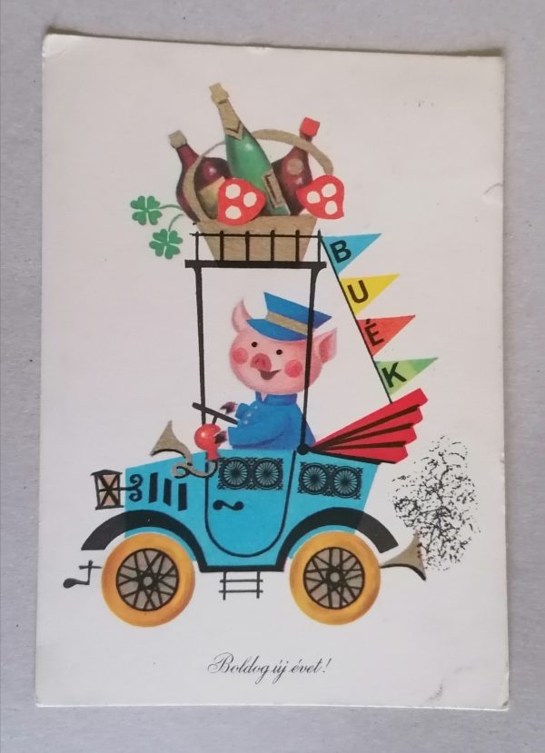 j év motívum Boór Vera képeslap